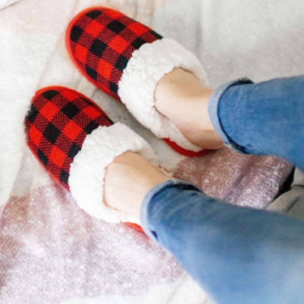Pudus Memory foam lumberjack red slide slippers S(5-6.5) women’s